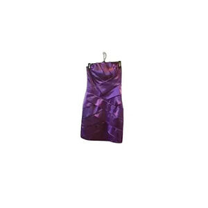 Cache Purple Sleeveless Satin Mini Prom Wedding Cocktail Dress Size xs/2/4/6